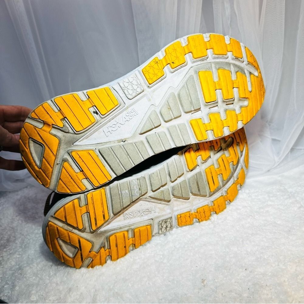 Hoka One One Gaviota 3 Men's Gray and Yellow Athletic Shoes sz 13 2E - Picture 4 of 7